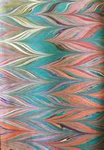 Load image into Gallery viewer, Autumn Chevron Patterned Habotai Silk