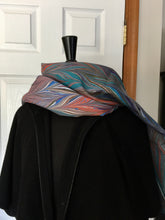 Load image into Gallery viewer, Autumn Chevron Patterned Habotai Silk