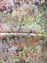Load image into Gallery viewer, Pink, brown and green with orange and red accents Bouquet Habotai Silk 14x72"