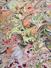 Load image into Gallery viewer, Pink, brown and green with orange and red accents Bouquet Habotai Silk 14x72"