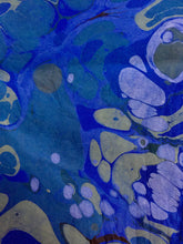 Load image into Gallery viewer, Versatile Blue 21x21 Square Habotai silk. Wear this unique piece in your hair, as a neckerchief, pocket square, or accessorize your dog