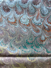 Load image into Gallery viewer, Blue green purple bouquet  Habotai Silk 14x72"