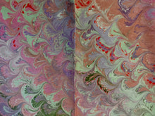 Load image into Gallery viewer, Purple and Green with Red accent Bouquet Patterned Habotai Silk 14x72"