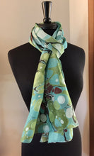 Load image into Gallery viewer, Green Stone.  Casual & fun!   Habotai Silk 14x72”