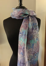 Load image into Gallery viewer, Peacock.  Habotai Silk 14x72”