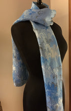 Load image into Gallery viewer, Blue bouquet .  Habotai Silk 14x72”