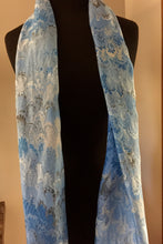 Load image into Gallery viewer, Blue bouquet .  Habotai Silk 14x72”