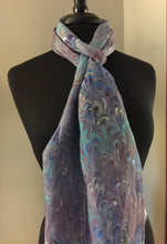 Load image into Gallery viewer, Peacock.  Habotai Silk 14x72”