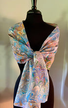 Load image into Gallery viewer, Multicolored bouquet  Patterned Habotai Silk
