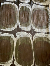 Load image into Gallery viewer, Black Bold Stone Pattern Water Marbled Habotai Silk 14x72.
