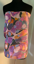 Load image into Gallery viewer, Stone colors Crepe de chine 72x22” bold fun. This beautiful silk shawl also can  be a shirt  and  skirt!
