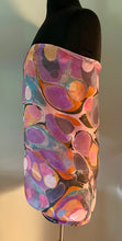 Load image into Gallery viewer, Stone colors Crepe de chine 72x22” bold fun. This beautiful silk shawl also can  be a shirt  and  skirt!
