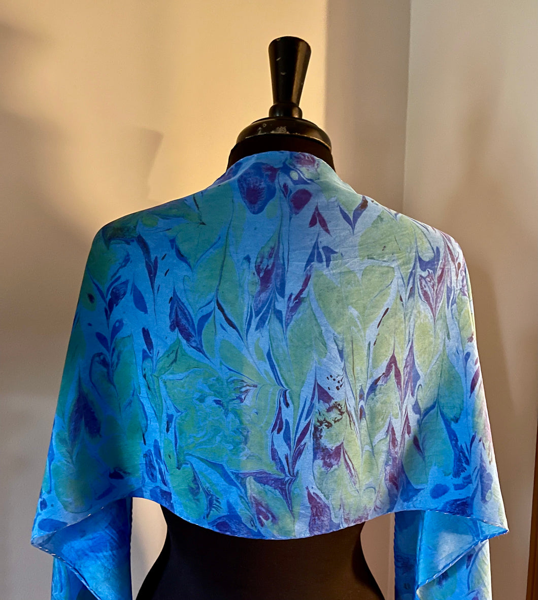 Blue green purple ...  One of a kind original.