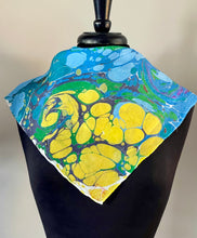 Load image into Gallery viewer, Random colors II  21x21 Square Habotai silk. Wear this unique piece in your hair, as a neckerchief, pocket square, or accessorize your dog. (Copy)
