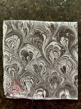 Load image into Gallery viewer, Black &amp; White Bouquet  11x11”  Habotai silk,  pocket square, doily, hair tie, or accessorize your dog.
