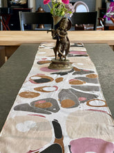 Load image into Gallery viewer, Double sided neutral Stone &amp; Stone pattern Charmeuse  Silk 72x14” bold fun. This beautiful silk makes a unique dresser cover and  scarf.
