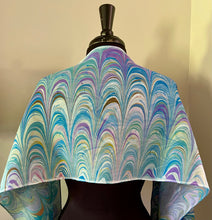 Load image into Gallery viewer, Comb pattern two way Charmeuse Silk 72x14” bold fun. This beautiful  silk makes a unique   dresser cover and scarf
