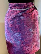 Load image into Gallery viewer, Hot Pink!  bouquet shawl. .  Crepe de chine 72x22” bold fun. This beautiful silk makes a unique dresser cover and scarf
