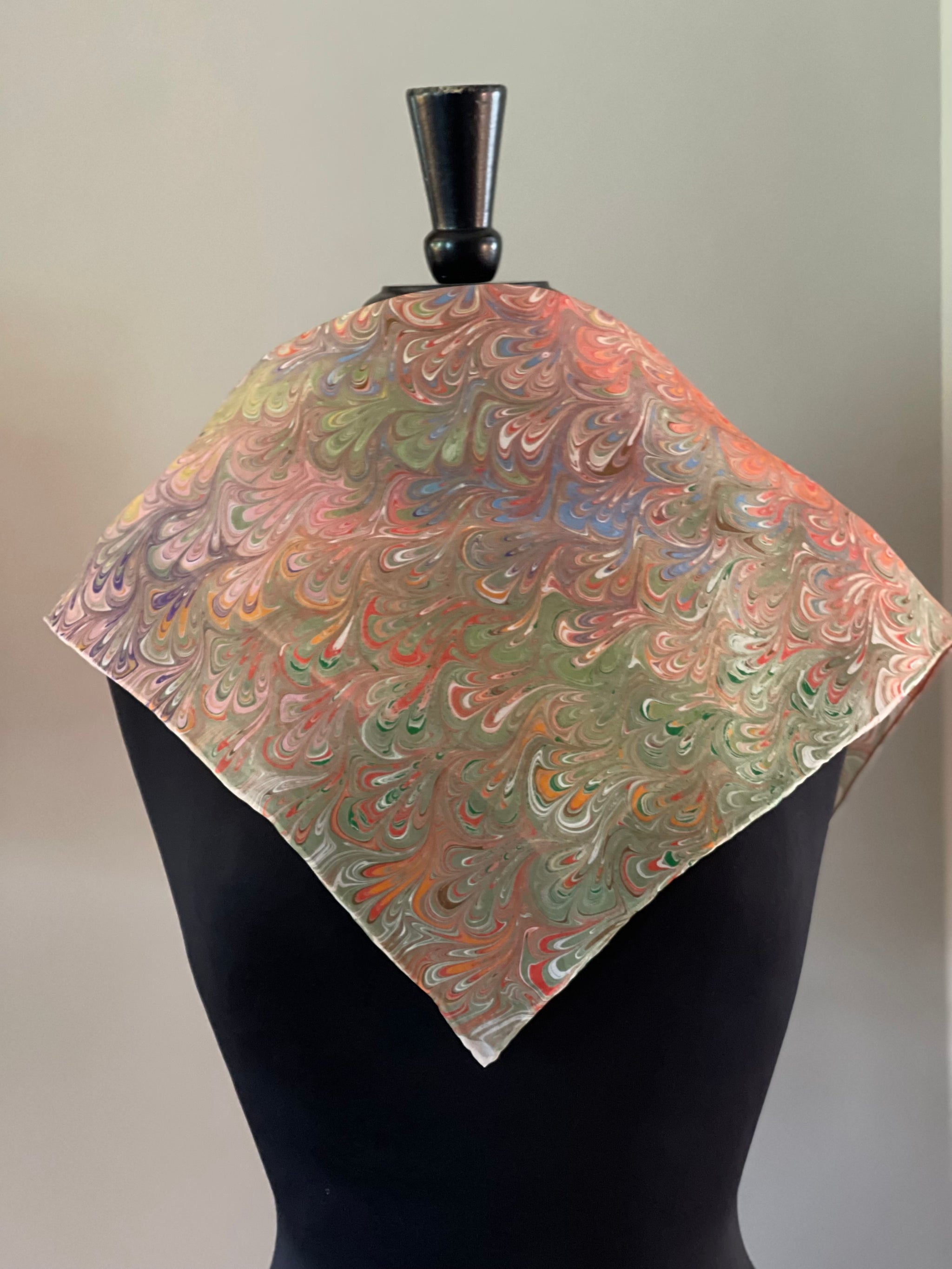 Autumn Bouquet Pattern 21x21 Square Habotai Wear this unique piece in your hair, as a neckerchief, pocket square, or accessorize your