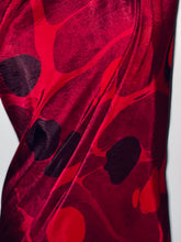 Load image into Gallery viewer, Red Stone Sarong Wrap 44x69 water marbled Habotai Silk combed
