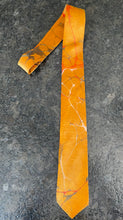 Load image into Gallery viewer, Orange Italian Vein Pattern 3” Silk Tie
