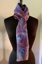 Load image into Gallery viewer, Purple blue dyed and marbled ...  One of a kind original.
