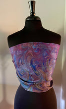 Load image into Gallery viewer, Purple blue dyed and marbled ...  One of a kind original.
