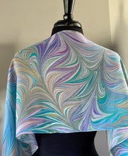 Load image into Gallery viewer, Blue spring many colored flame pattern Habotai Silk
