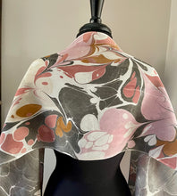 Load image into Gallery viewer, Neutral Double Sided Charmeuse Silk 72x14” bold fun. This beautiful silk makes a unique dresser cover and scarf.
