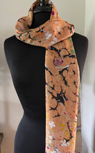 Load image into Gallery viewer, Tokyo Collection.  Two scarves in one!  Different marbled design on each side.  One of a kind
