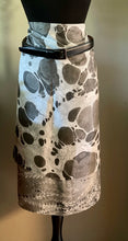 Load image into Gallery viewer, Double marbled  Black &amp; White Habotai Silk 35x57 Sarong Wrap
