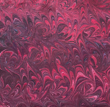 Load image into Gallery viewer, Red Marbled 11x11”  Habotai silk,  pocket square, doily, hair tie, or accessorize your dog.
