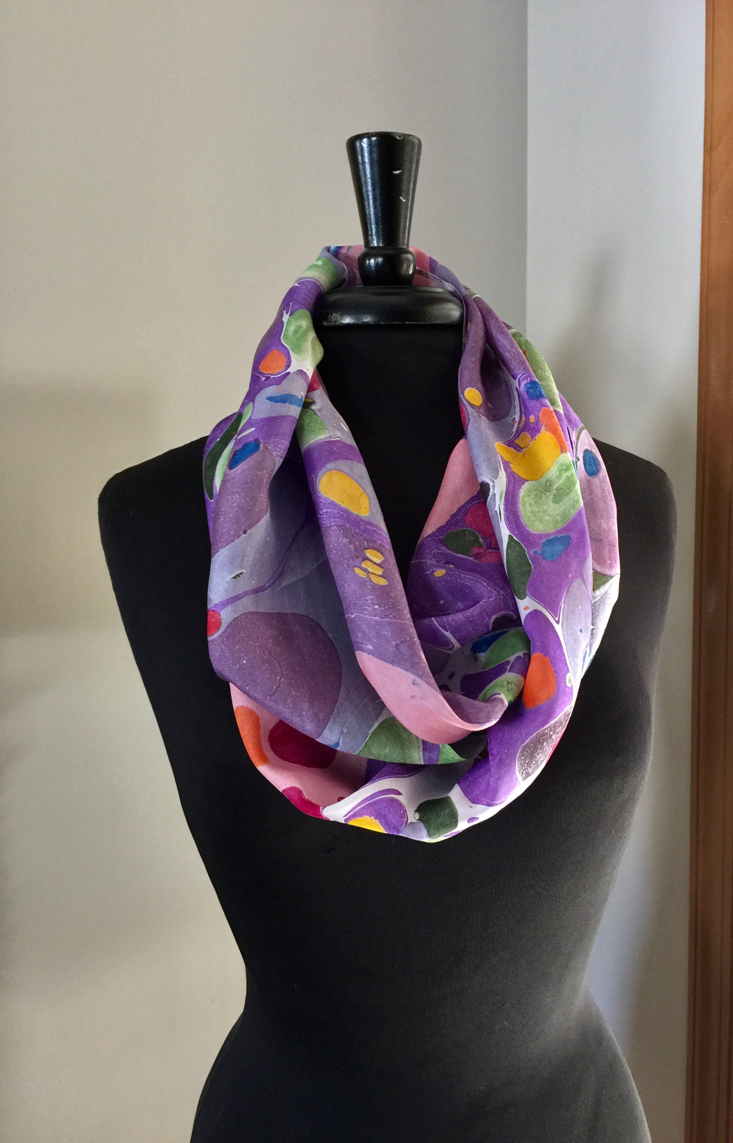 Stone pattern multi color infinity scarf