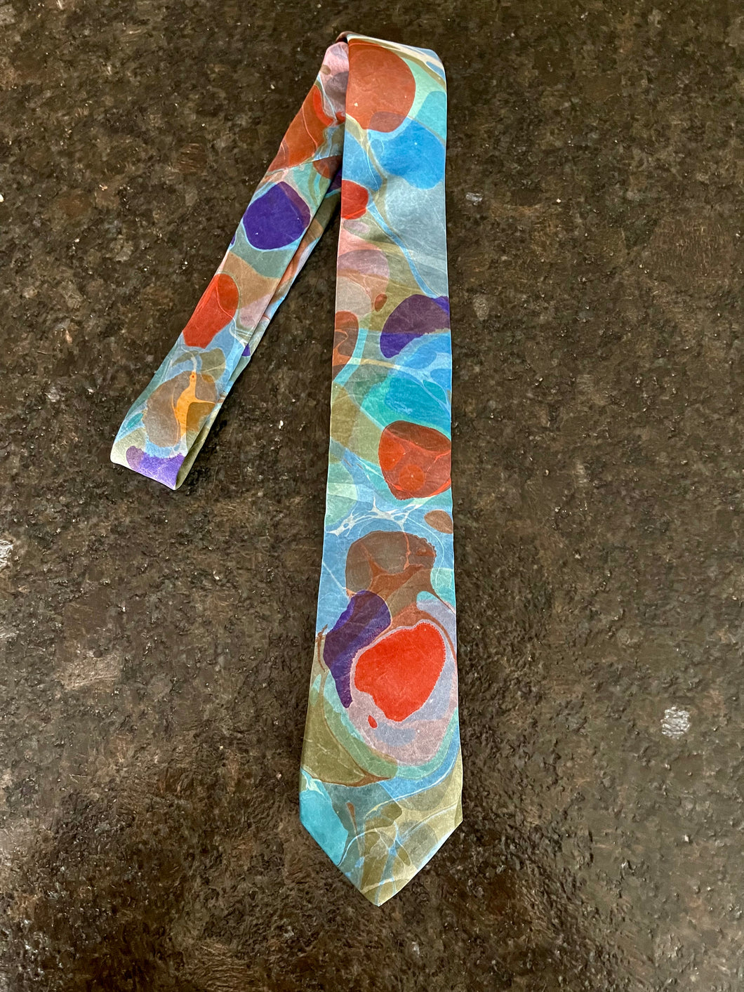 Multicolored double stone pattern 3” Silk Tie