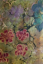 Load image into Gallery viewer, Flowers Charmeuse Silk on wood frame 66x12
