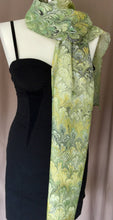 Load image into Gallery viewer, Yellow Green Spring Bouquet.  Habotai Silk 14x72
