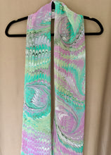 Load image into Gallery viewer, Purple Green Combed Soft Chiffon Silk 68x14&quot;
