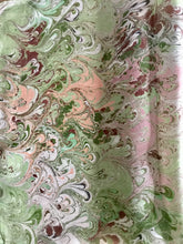 Load image into Gallery viewer, Green Beige Bouquet Patterned Habotai Silk 14x72&quot;
